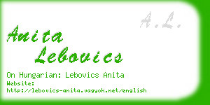 anita lebovics business card
